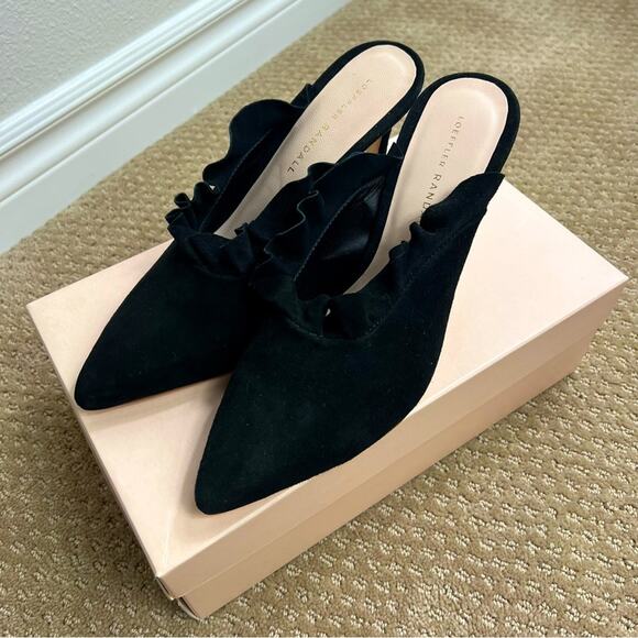 NIB LOEFFLER RANDALL Langley Mule Ruffle Heels - Picture 3 of 12